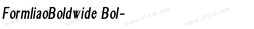FormliaoBoldwide Bol字体转换